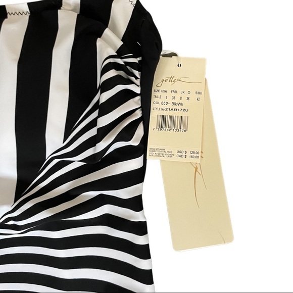 Gottex Art Basel Squareneck One Piece Suit Black White‎ Swimsuit 6 - Picture 4 of 8